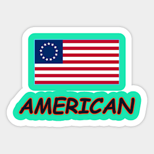 American. Sticker